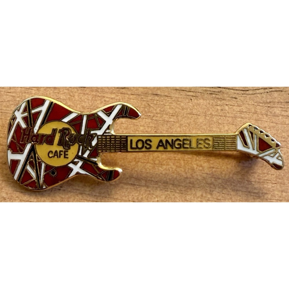Hard Rock Cafe Los Angeles - Eddie Van Halen Red‎ Kramer Guitar Pin - HRC Back
